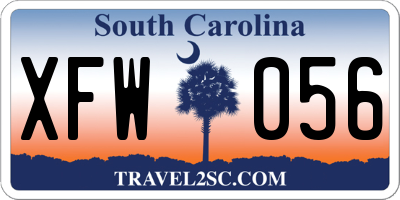 SC license plate XFW056