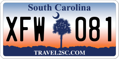SC license plate XFW081