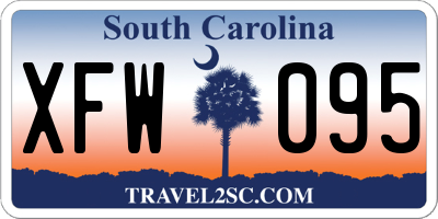 SC license plate XFW095