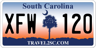 SC license plate XFW120