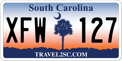 SC license plate XFW127