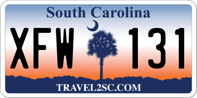 SC license plate XFW131