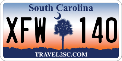 SC license plate XFW140