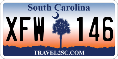 SC license plate XFW146