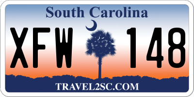 SC license plate XFW148