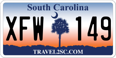 SC license plate XFW149