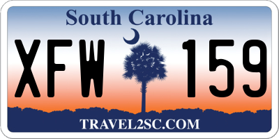 SC license plate XFW159