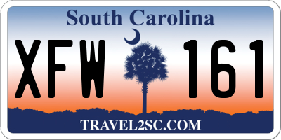 SC license plate XFW161