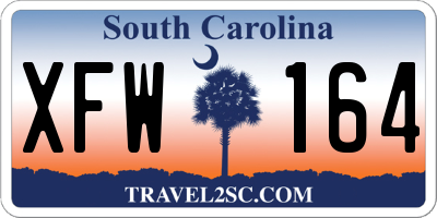 SC license plate XFW164
