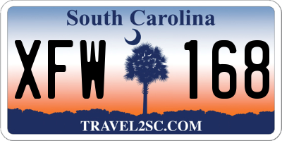 SC license plate XFW168