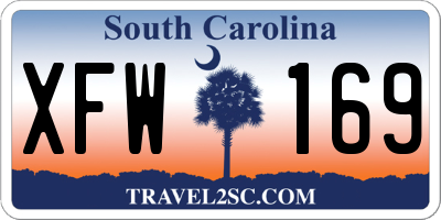 SC license plate XFW169