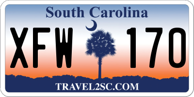 SC license plate XFW170