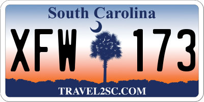 SC license plate XFW173
