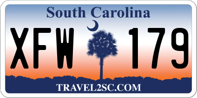 SC license plate XFW179