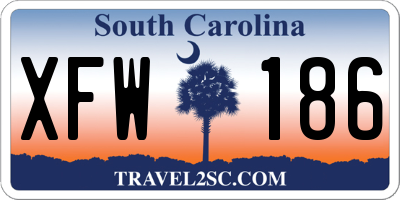 SC license plate XFW186