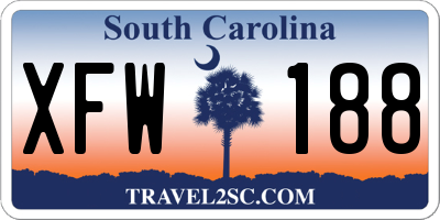 SC license plate XFW188