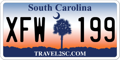 SC license plate XFW199