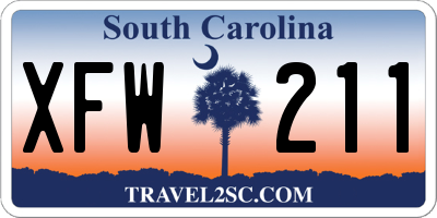 SC license plate XFW211