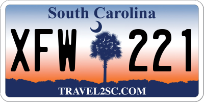 SC license plate XFW221