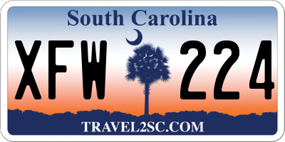 SC license plate XFW224