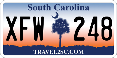SC license plate XFW248