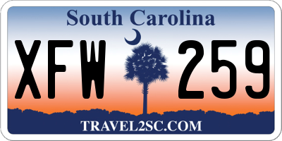SC license plate XFW259