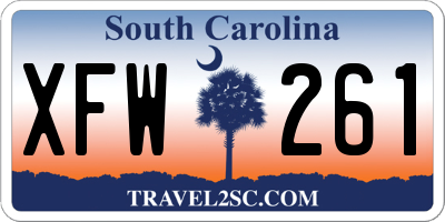 SC license plate XFW261