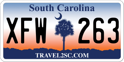 SC license plate XFW263