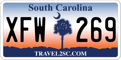SC license plate XFW269