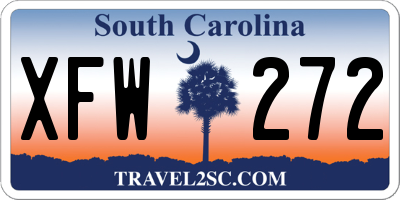 SC license plate XFW272