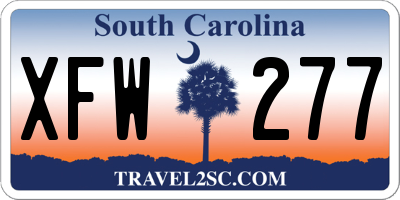 SC license plate XFW277
