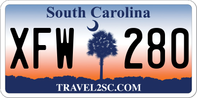 SC license plate XFW280