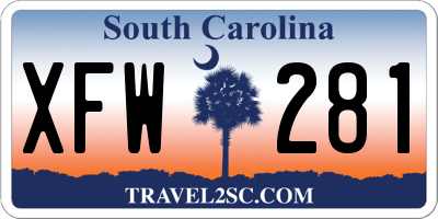 SC license plate XFW281