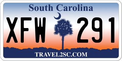 SC license plate XFW291