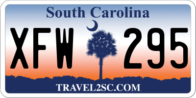 SC license plate XFW295