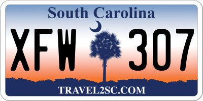 SC license plate XFW307