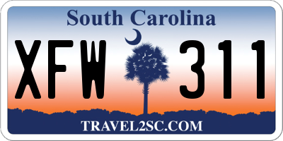SC license plate XFW311