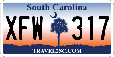 SC license plate XFW317