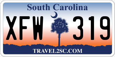 SC license plate XFW319