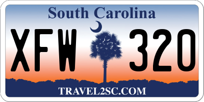 SC license plate XFW320