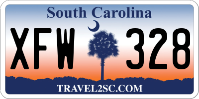 SC license plate XFW328