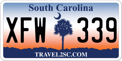 SC license plate XFW339