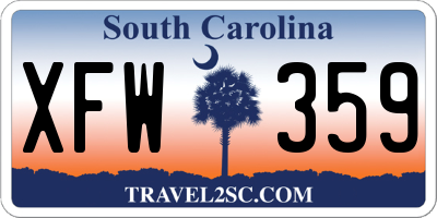 SC license plate XFW359