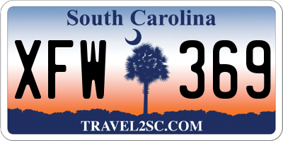 SC license plate XFW369
