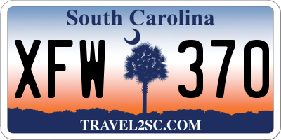 SC license plate XFW370