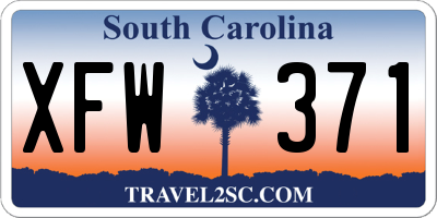 SC license plate XFW371