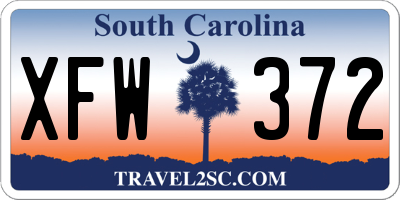 SC license plate XFW372