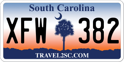 SC license plate XFW382