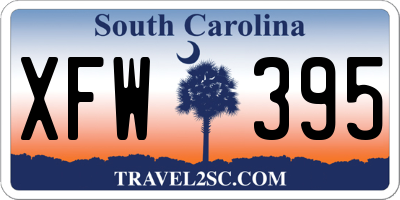 SC license plate XFW395