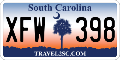 SC license plate XFW398